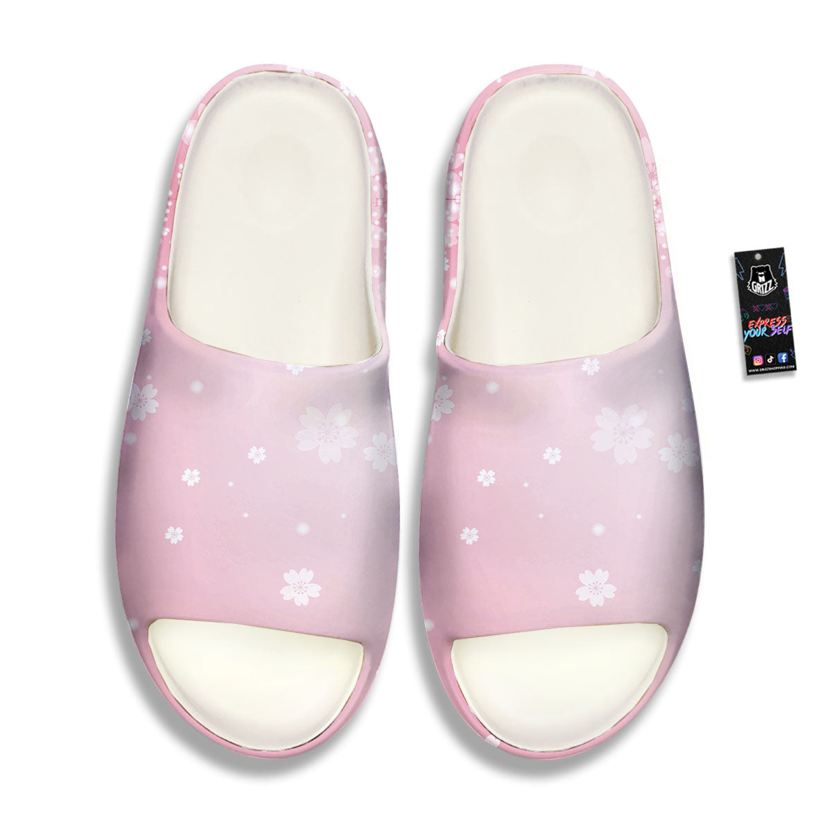 Sparkle Floral Print Sandals-grizzshop
