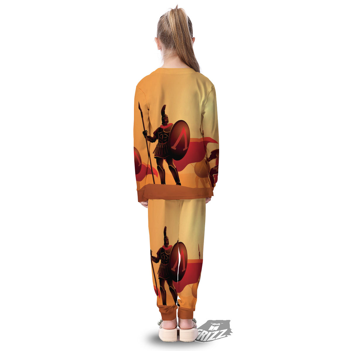 Spartan Ancient Print Kid's Pajamas-grizzshop