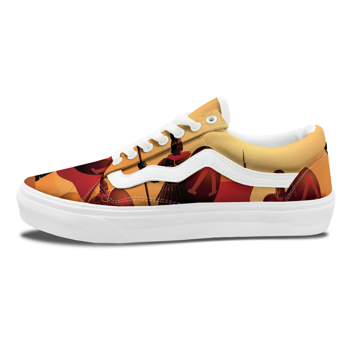 Spartan Ancient Print Skate Shoes-grizzshop
