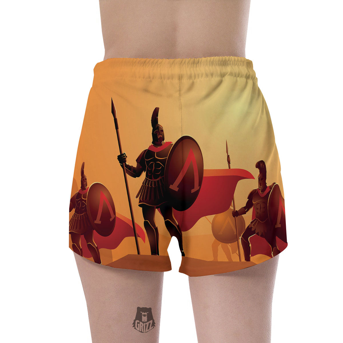 Spartan Ancient Print Women's Shorts-grizzshop