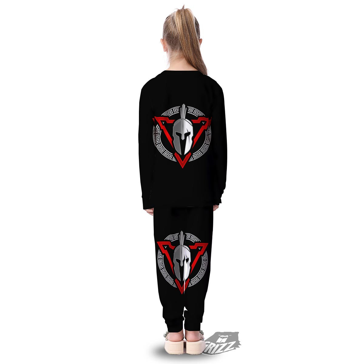 Spartan Red And White Print Kid's Pajamas-grizzshop