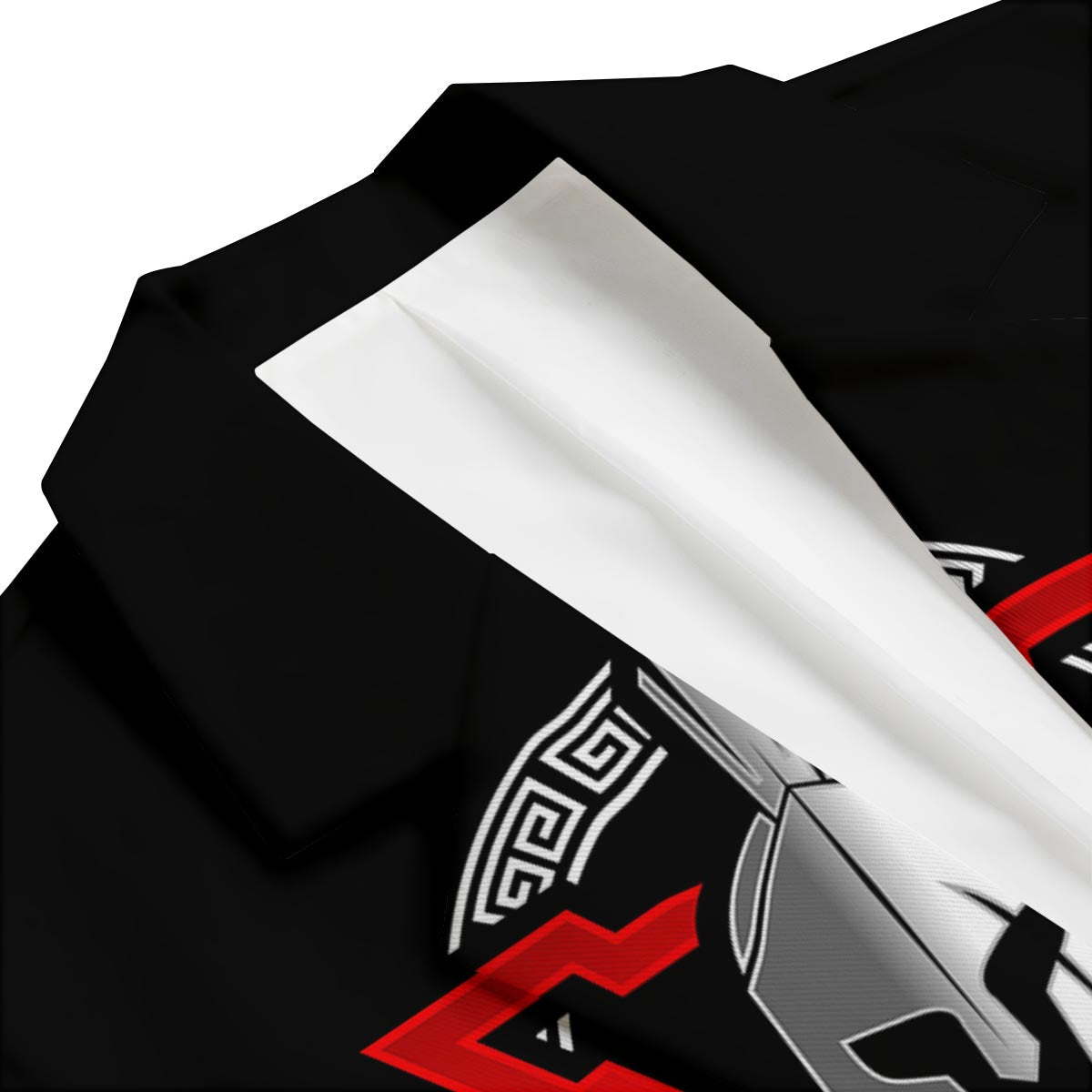 Spartan Red And White Print Men's Blazer-grizzshop
