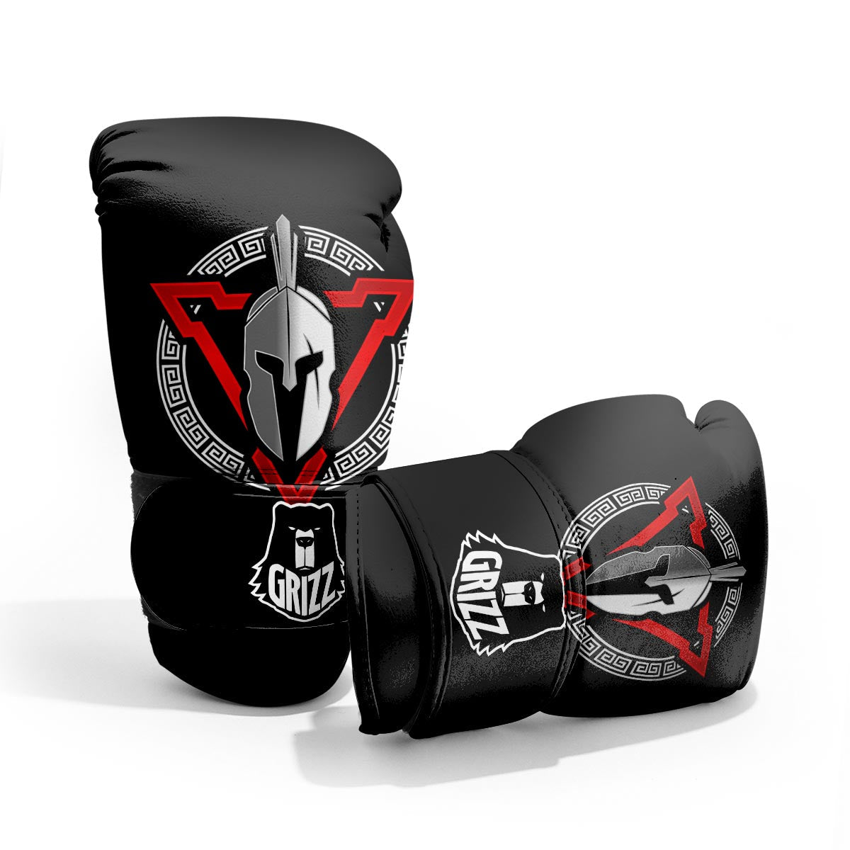 Spartan Red And White Print Pro Boxing Glove