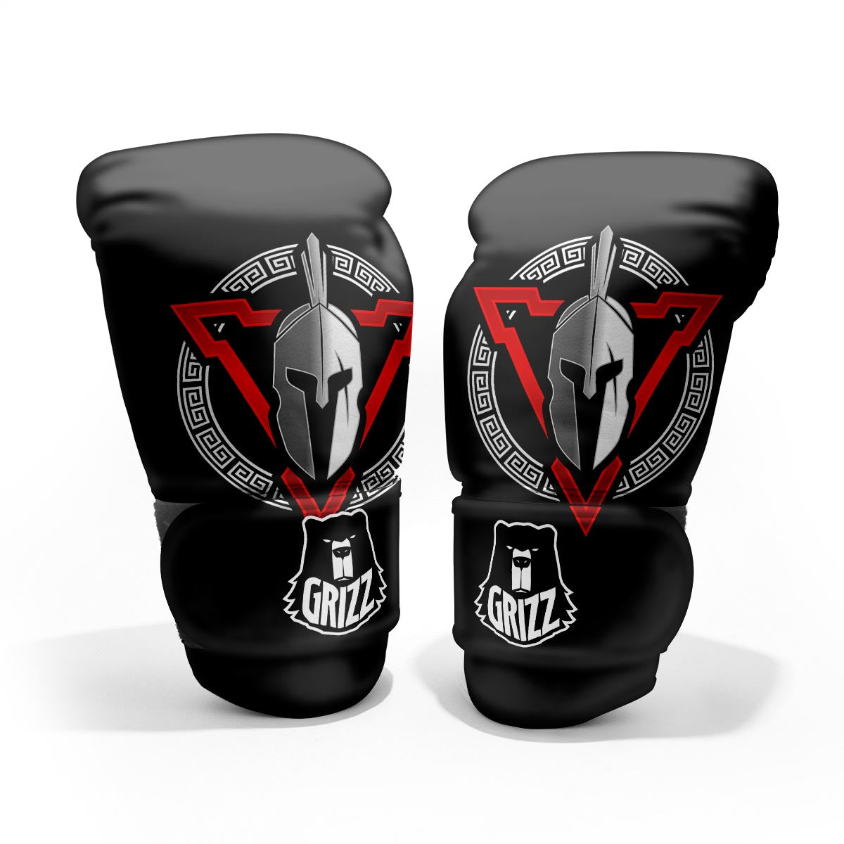 Spartan Red And White Print Pro Boxing Glove