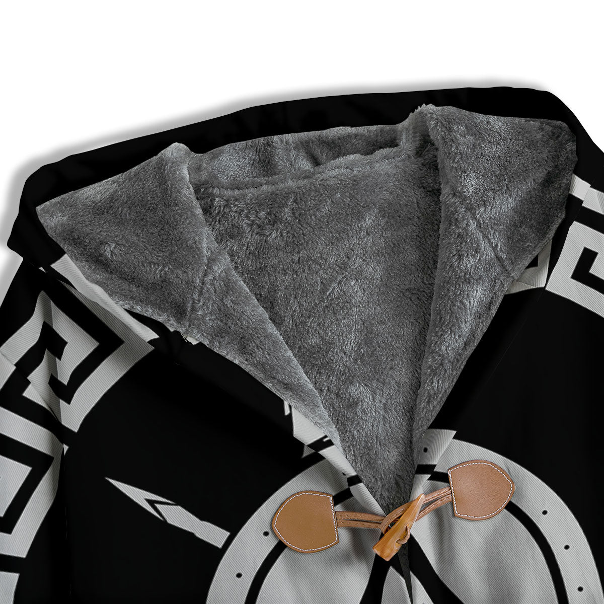 Spartan Warrior White And Black Print Men's Windbreaker Jacket-grizzshop