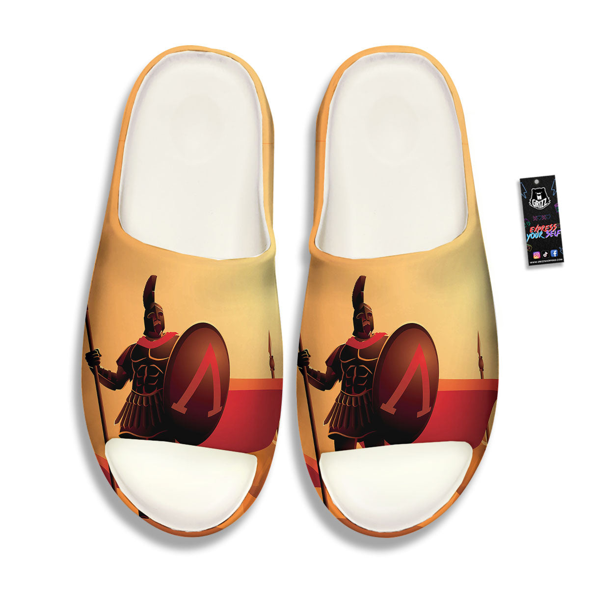 Spartan Ancient Print Sandals-grizzshop