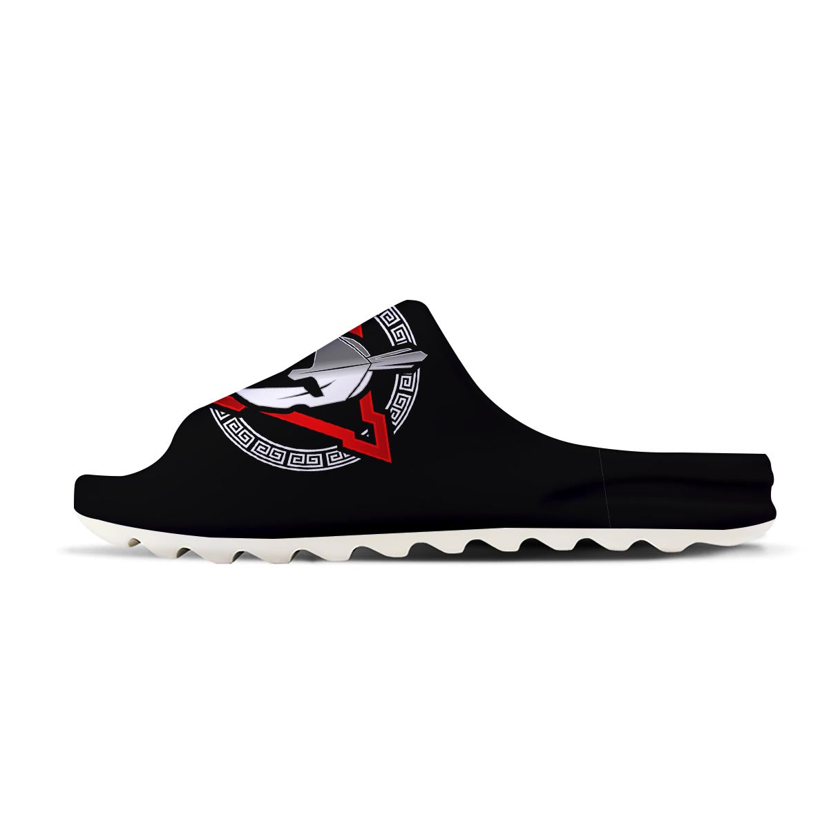 Spartan Red And White Print Sandals-grizzshop