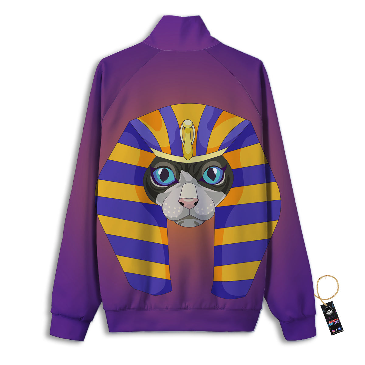 Sphynx Cat Pharaoh Print Track Jacket-grizzshop