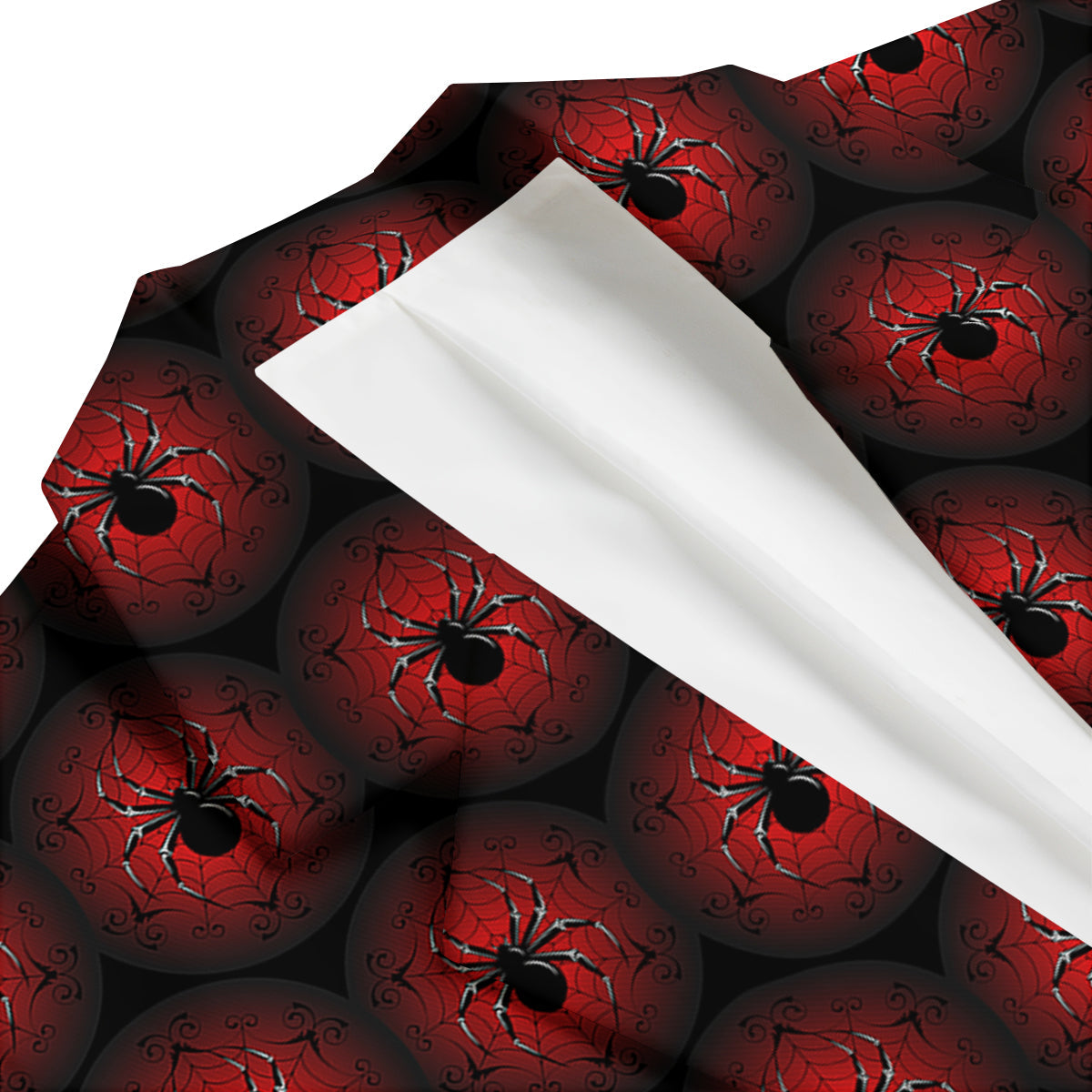 Spider Black And Red Spider Web Print Pattern Men's Blazer-grizzshop