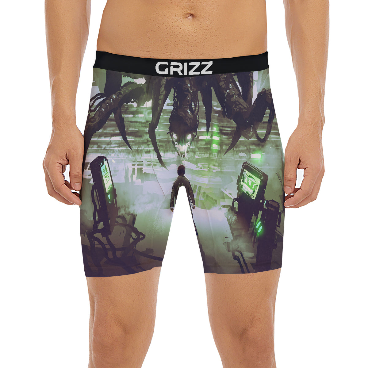 Spider Monster Print Boxer Briefs-grizzshop