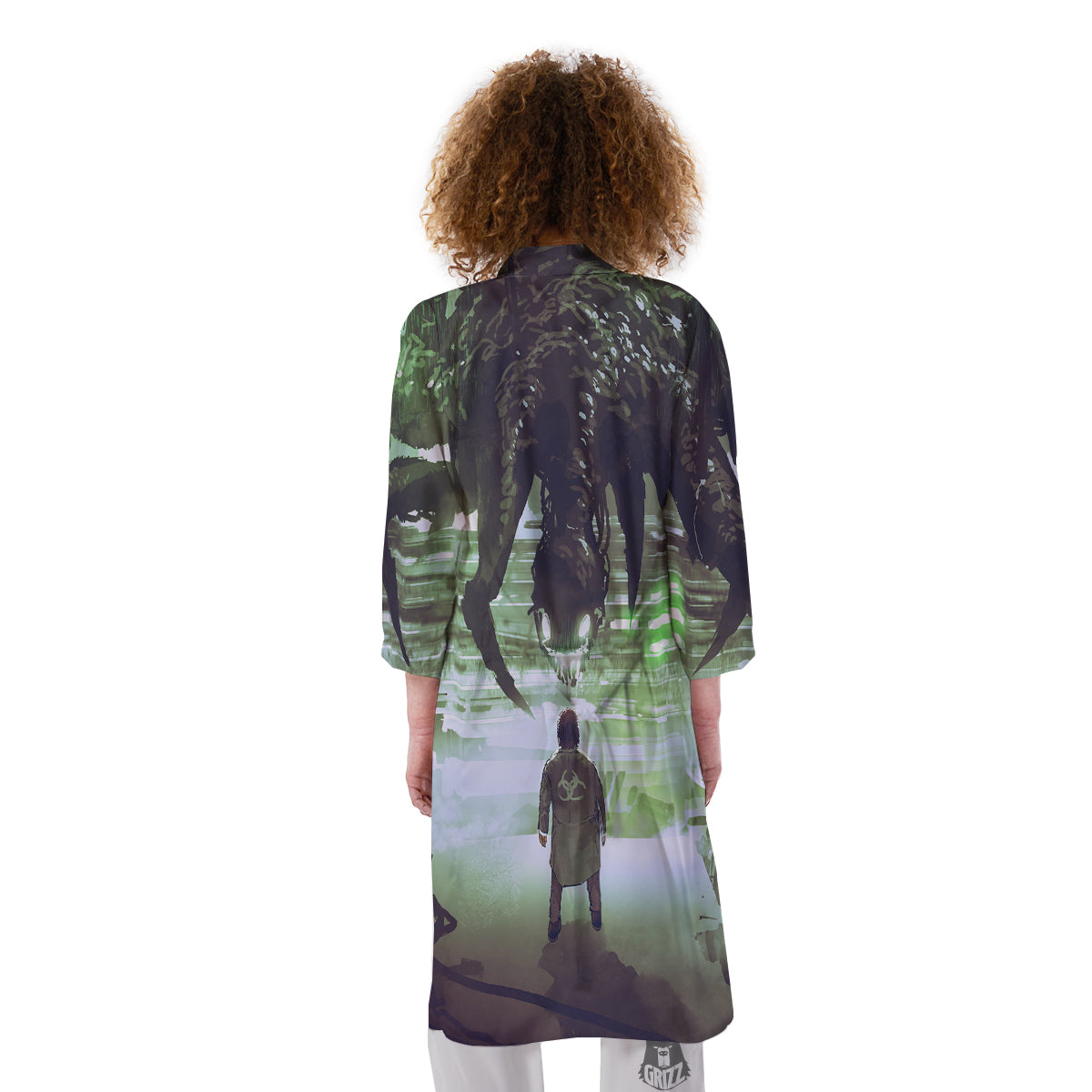 Spider Monster Print Kimono-grizzshop