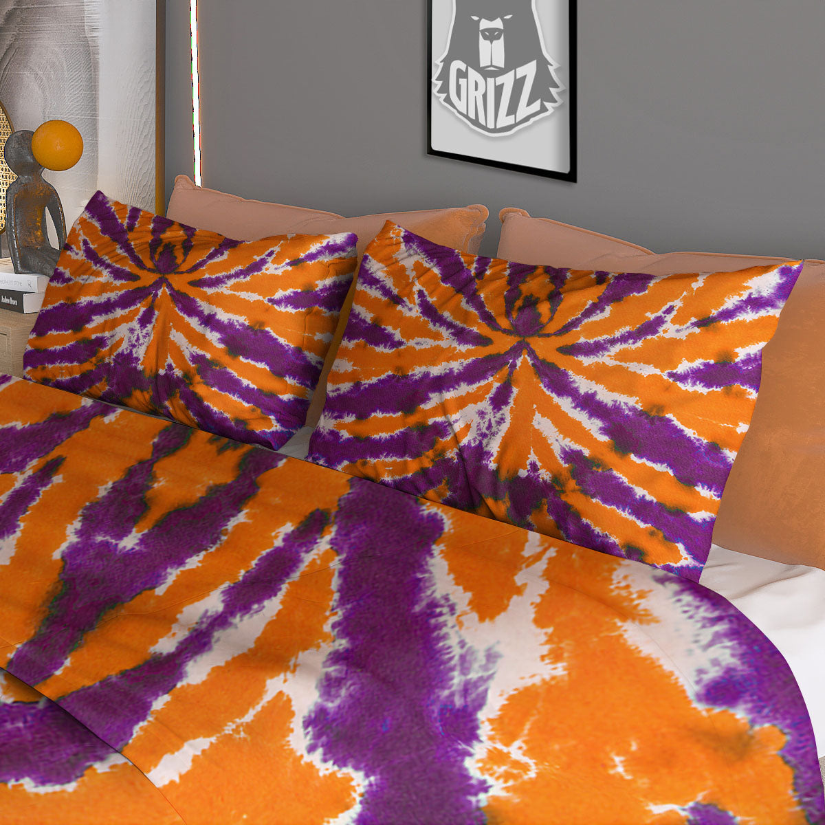 Stripe Camo Winter Tiger Print Pattern Duvet Cover Bedding Set
