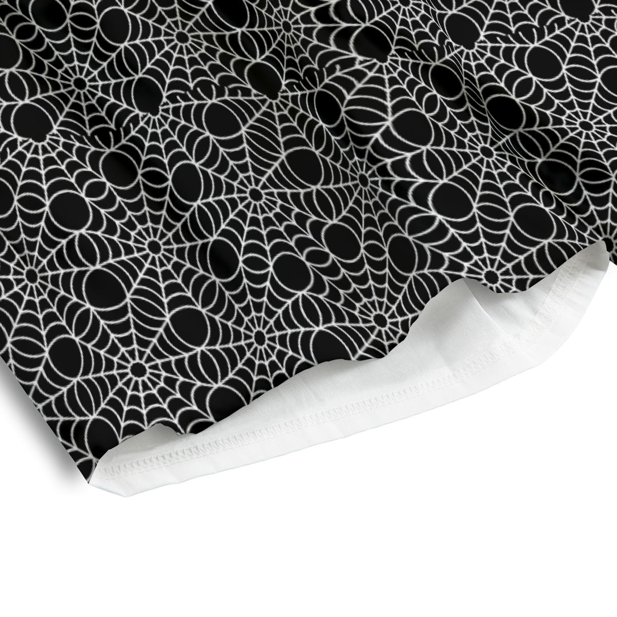 Spider Web Black Print Pattern Men's Athletic Shorts