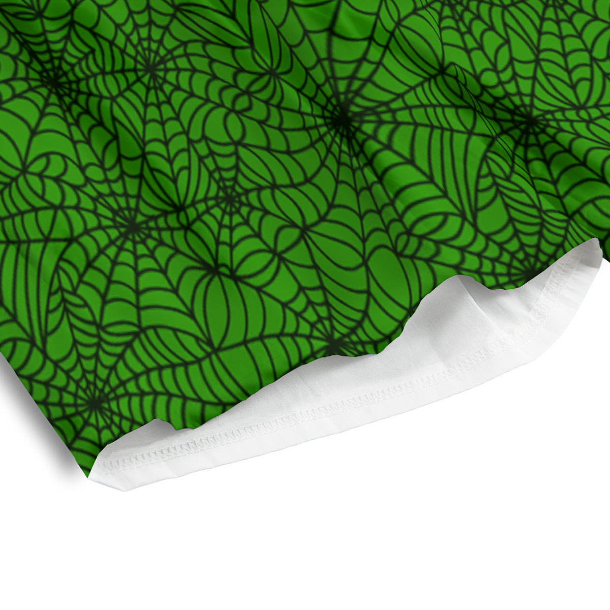 Spider Web Green And Black Print Pattern Men's Athletic Shorts