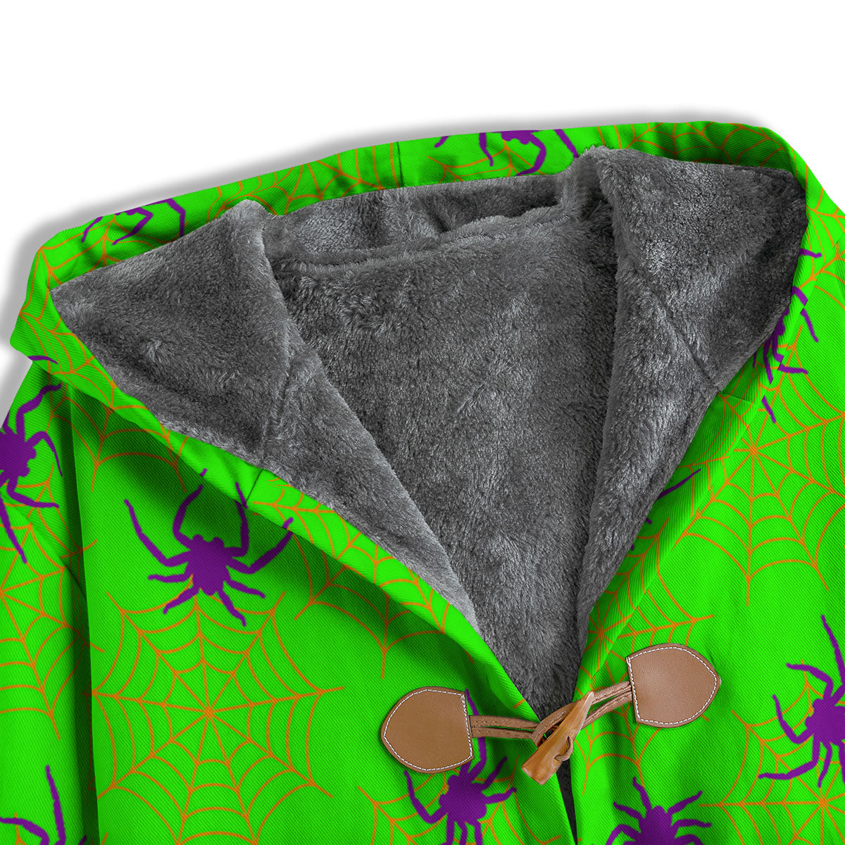 Spider Web Green And Purple Print Pattern Men's Windbreaker Jacket-grizzshop
