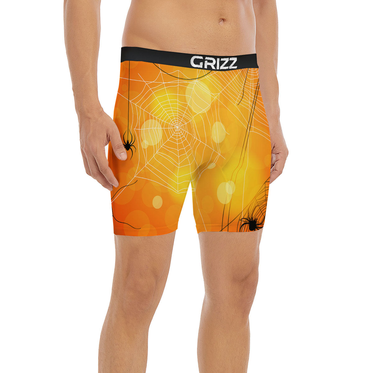 Spider Web Halloween Print Boxer Briefs-grizzshop