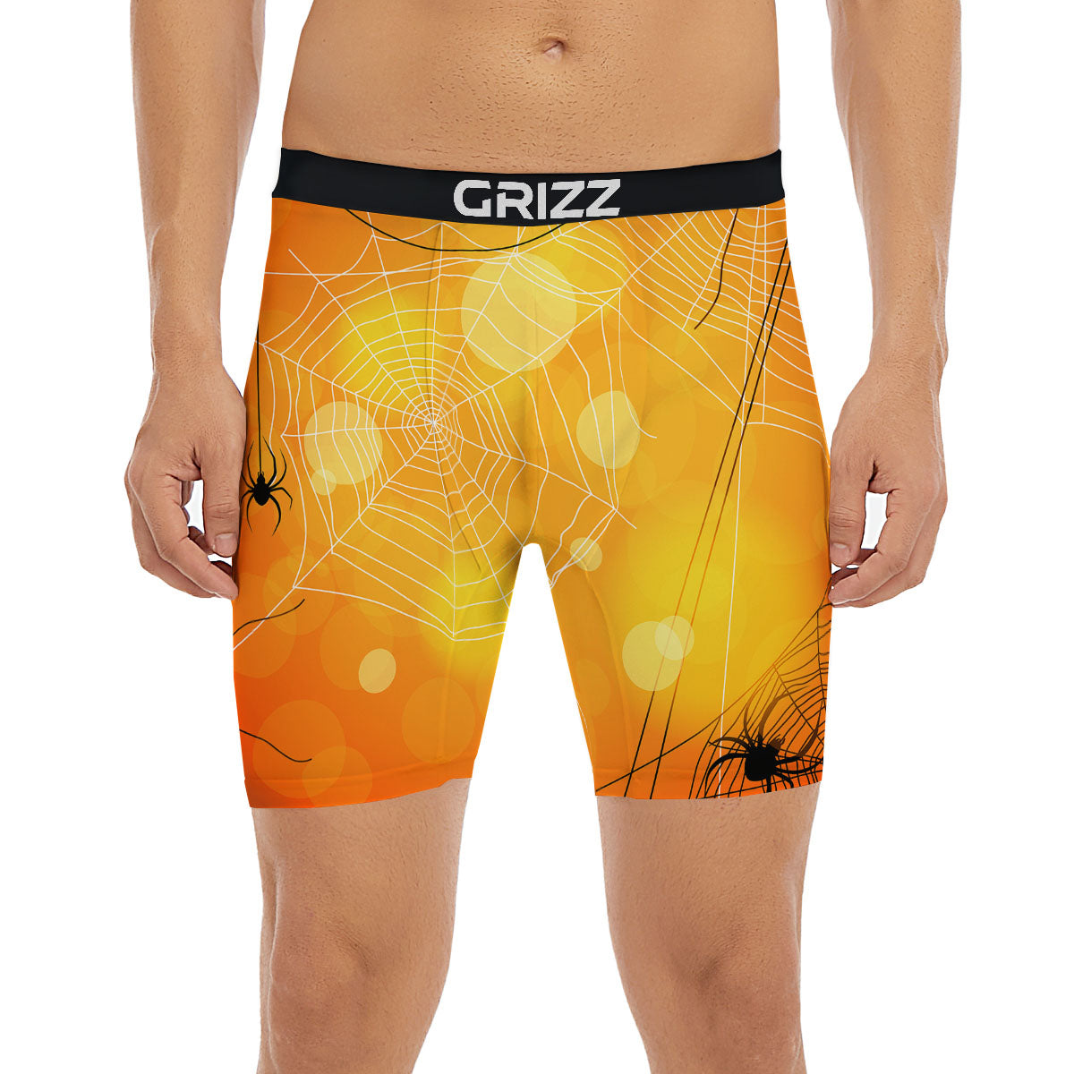 Spider Web Halloween Print Boxer Briefs-grizzshop