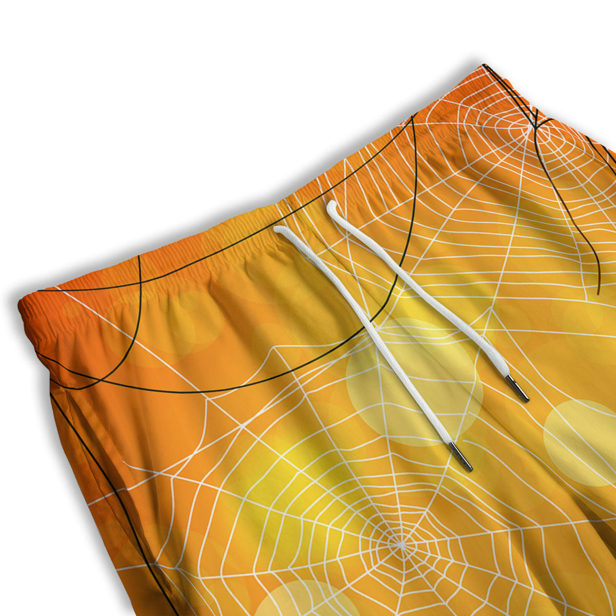 Spider Web Halloween Print Men's Athletic Shorts