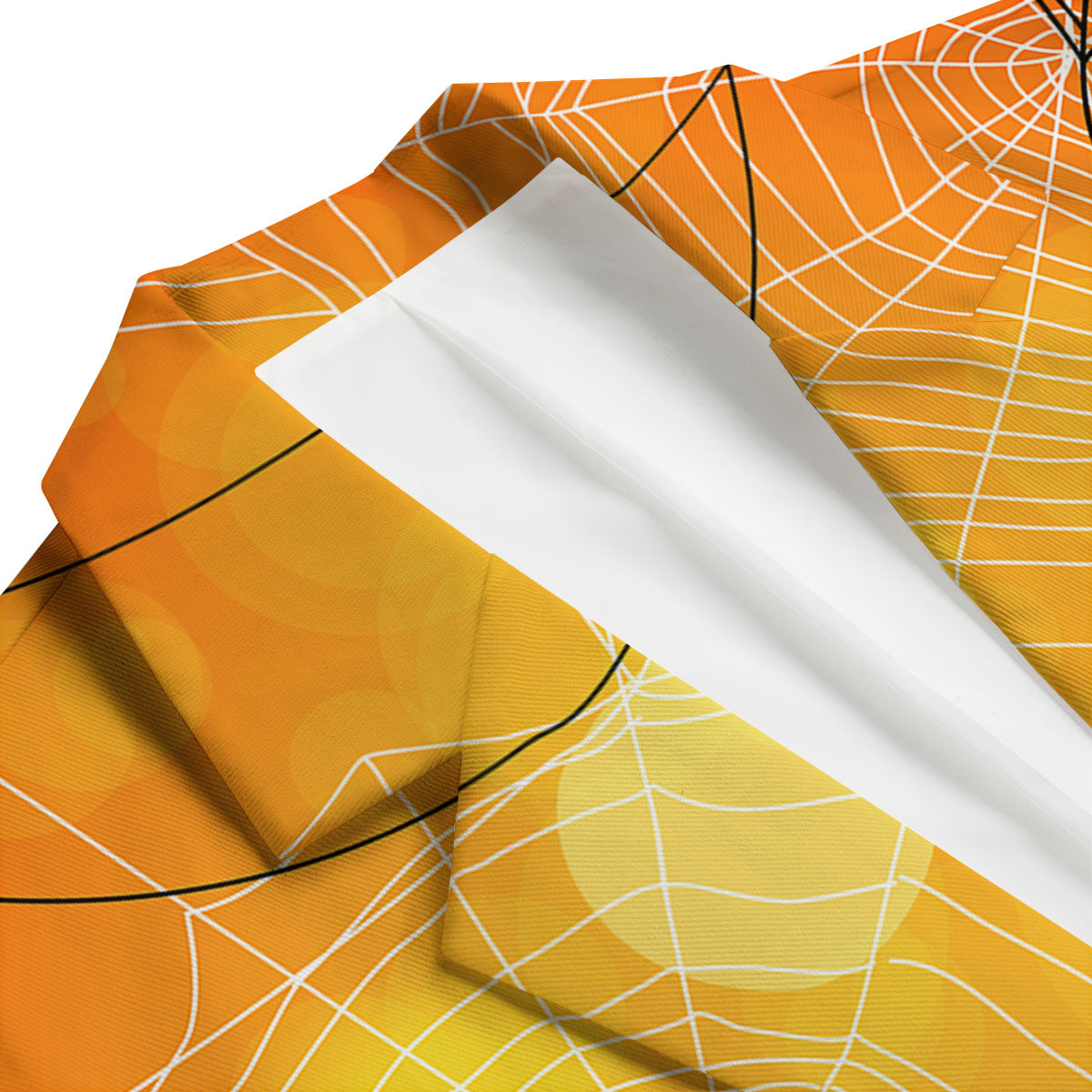 Spider Web Halloween Print Men's Blazer-grizzshop