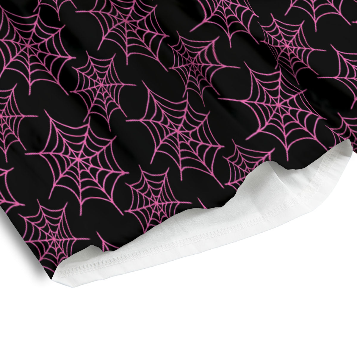 Spider Web Pink And Black Print Pattern Men's Athletic Shorts
