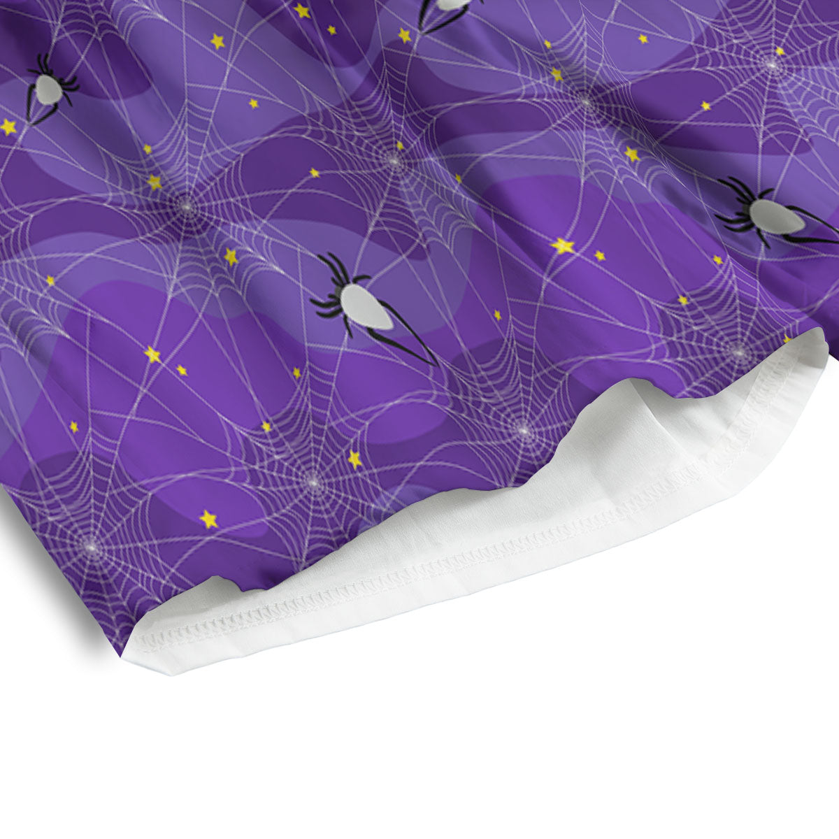 Spider Web Purple Print Pattern Men's Athletic Shorts