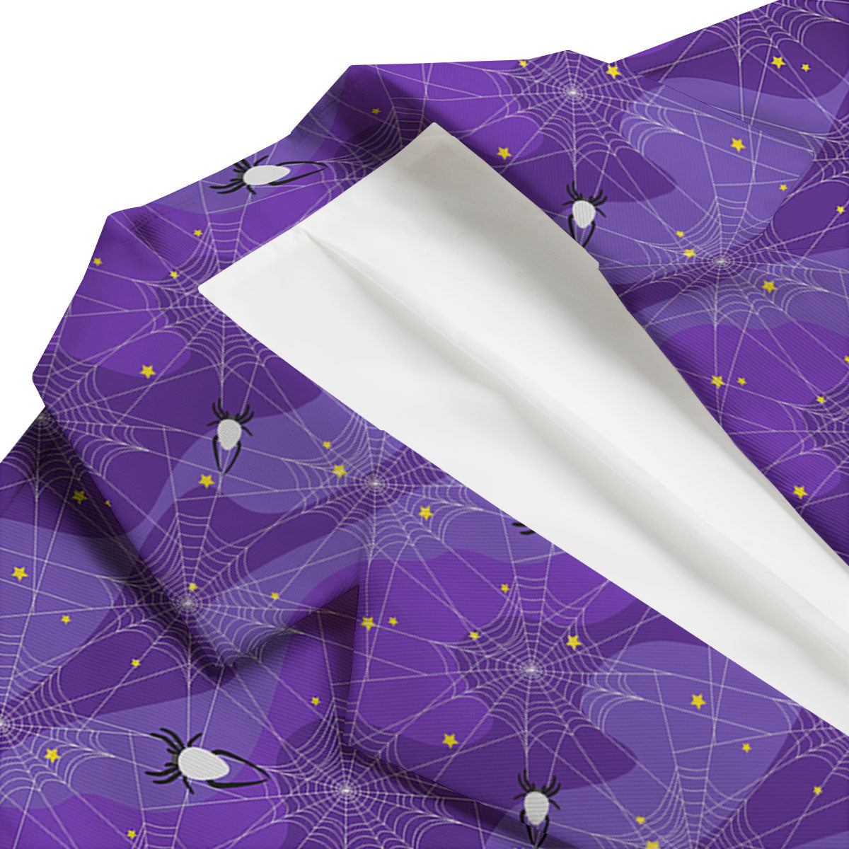 Spider Web Purple Print Pattern Men's Blazer-grizzshop
