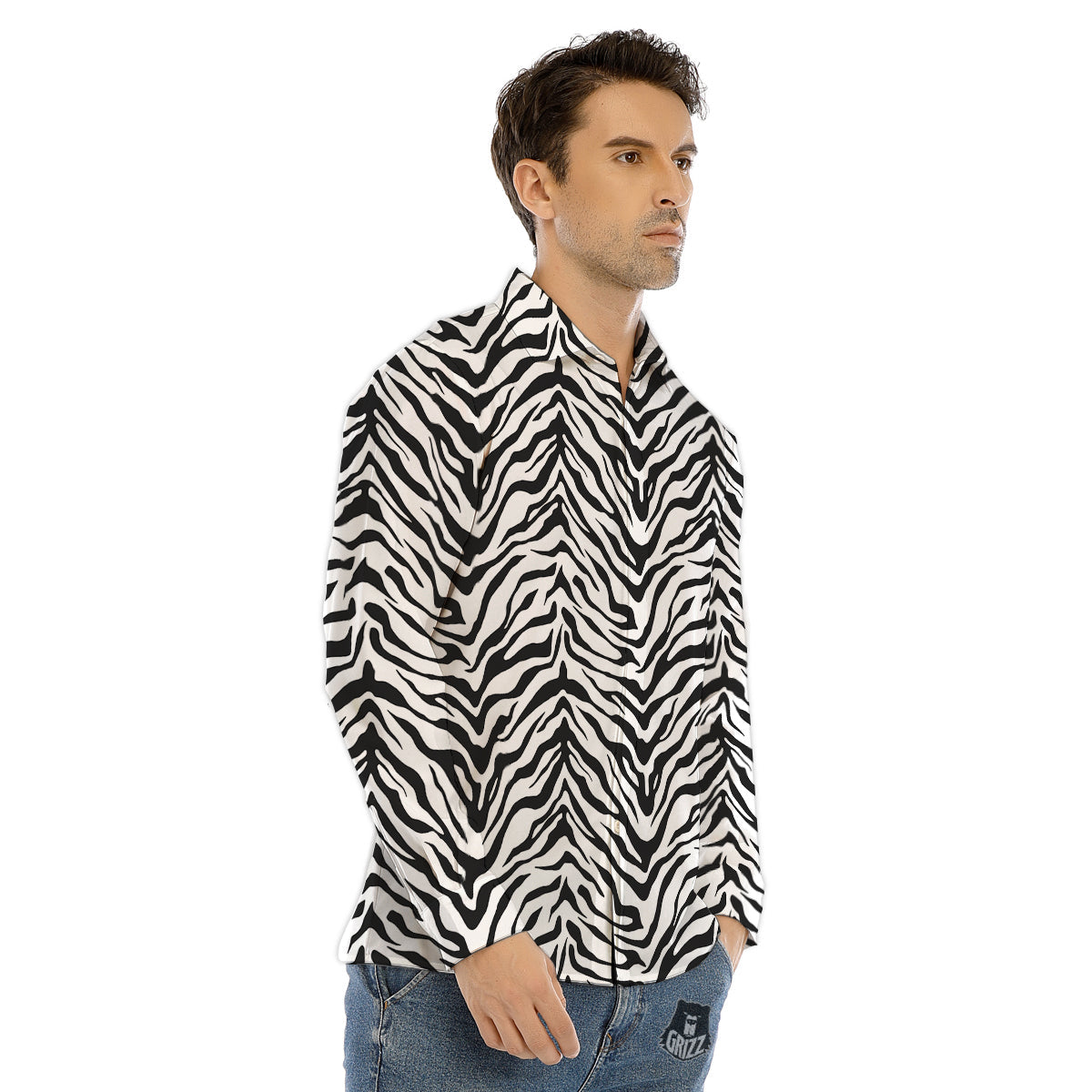 Spider Web Purple Print Pattern Men's Dress Shirts-grizzshop