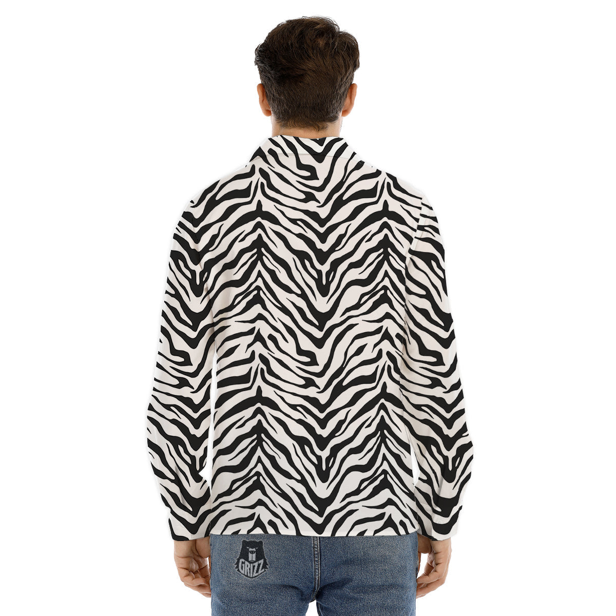 Spider Web Purple Print Pattern Men's Dress Shirts-grizzshop