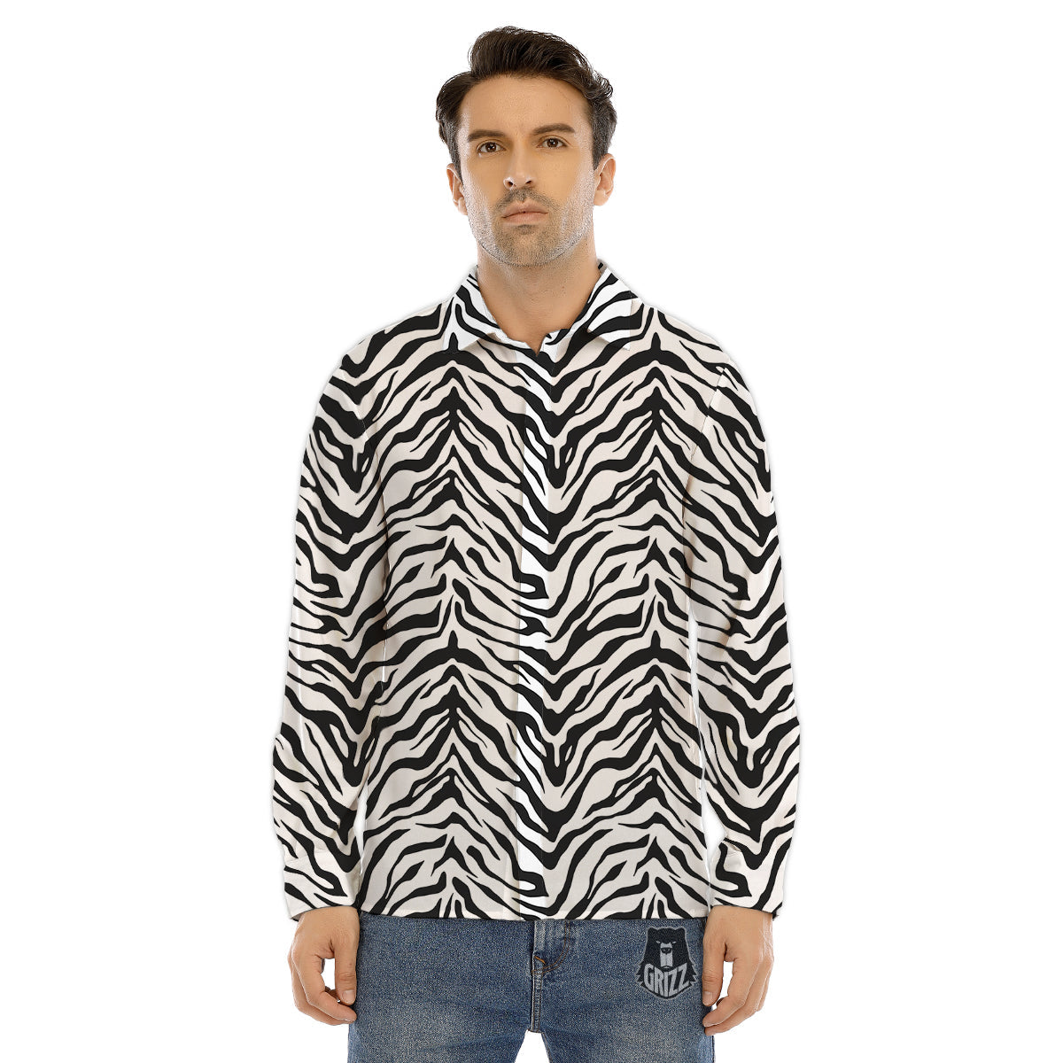 Spider Web Purple Print Pattern Men's Dress Shirts-grizzshop