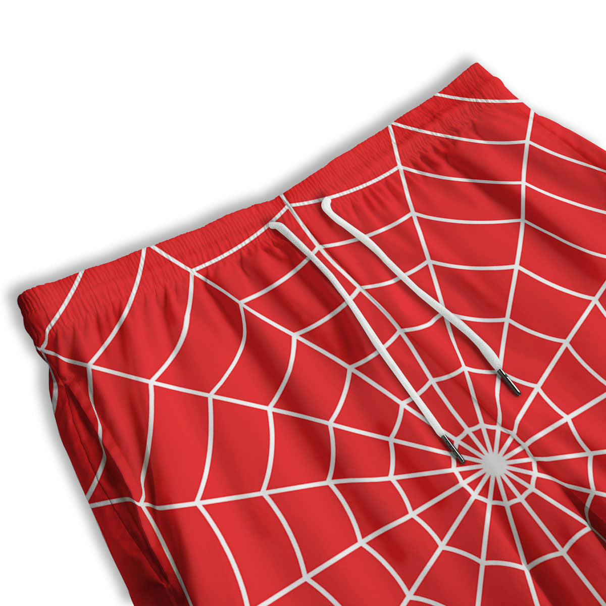 Spider Web Red Print Men's Athletic Shorts