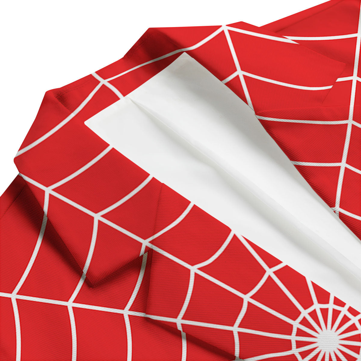 Spider Web Red Print Men's Blazer-grizzshop