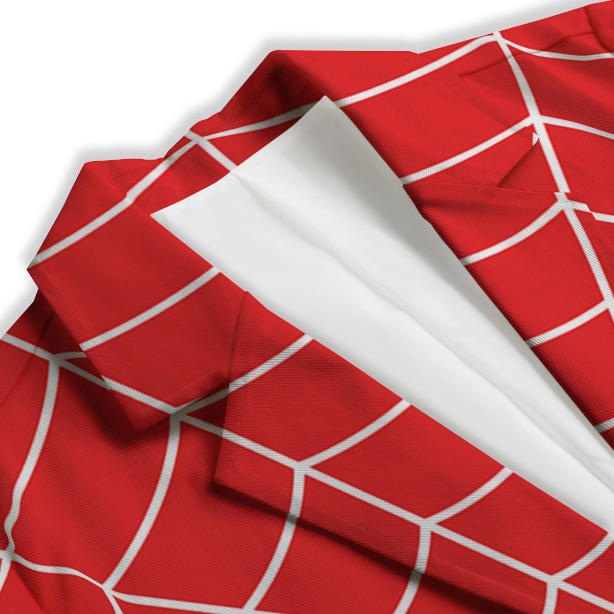 Spider Web Red Print Women's Blazer-grizzshop