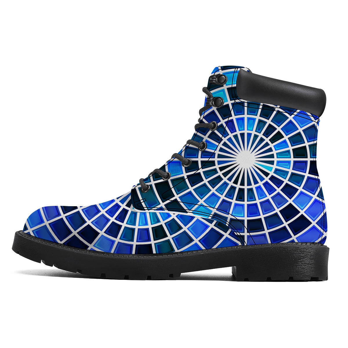 Spider Web Stained Mosaic Print Boots-grizzshop