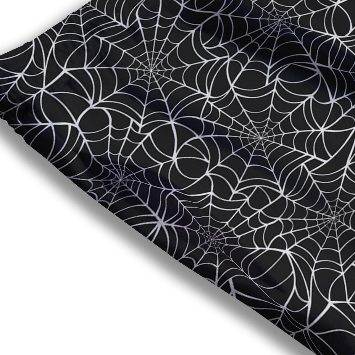 Spider Web White And Black Print Pattern Mesh Shorts