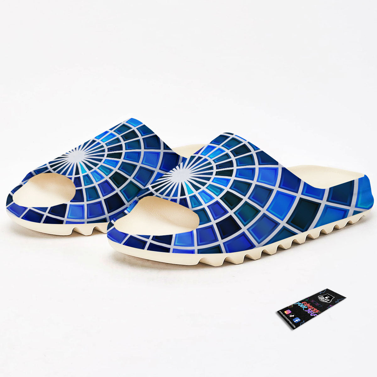 Spider Web Stained Mosaic Print Sandals-grizzshop