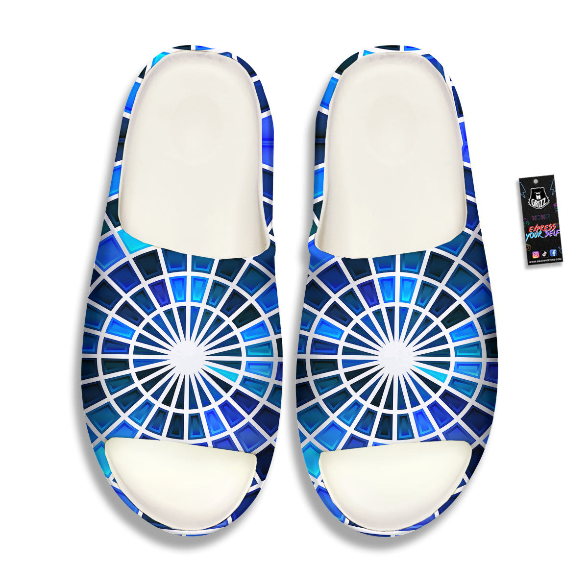 Spider Web Stained Mosaic Print Sandals-grizzshop