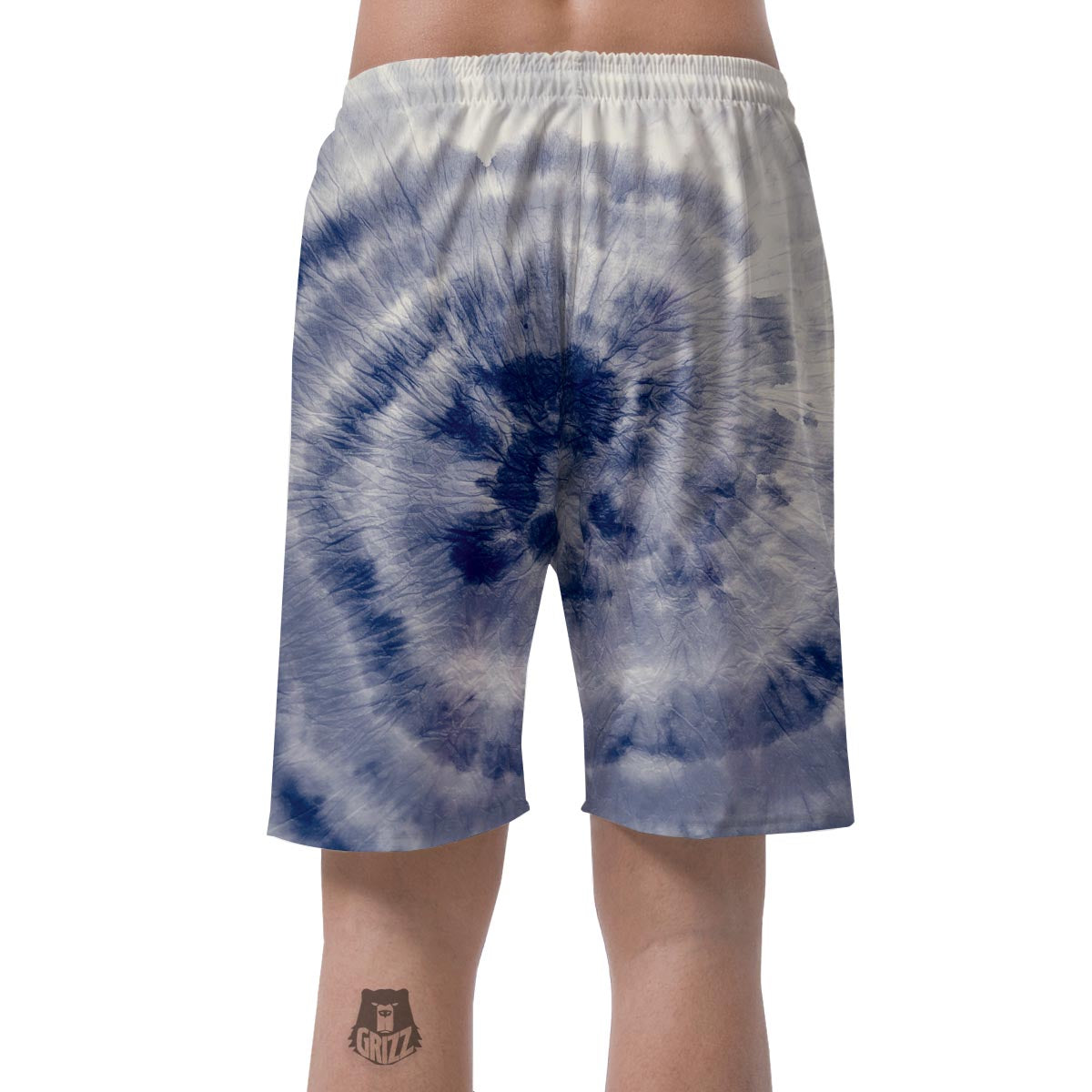 Spiral Blue Swirl Tie Die Men's Shorts-grizzshop