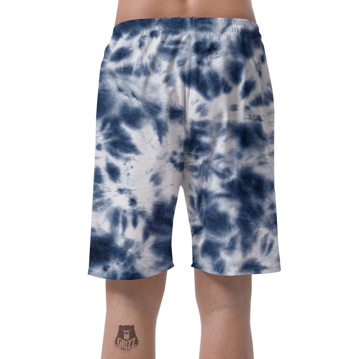 Spiral Blue Tie Dye Men's Shorts-grizzshop