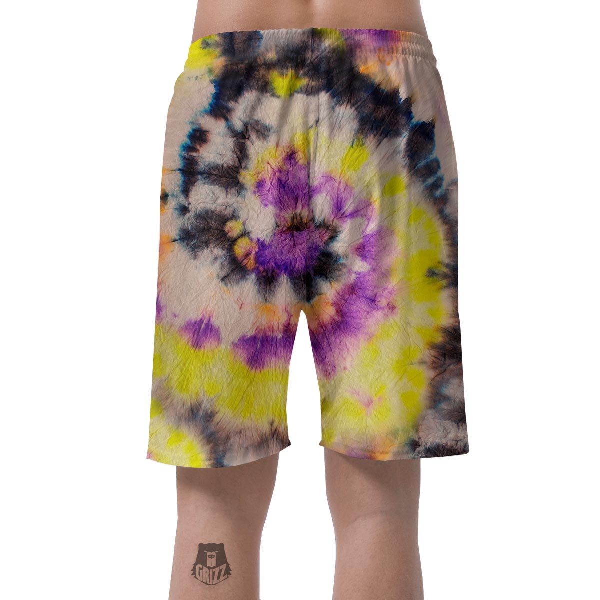 Spiral Hippie Tie Dye Men's Shorts-grizzshop