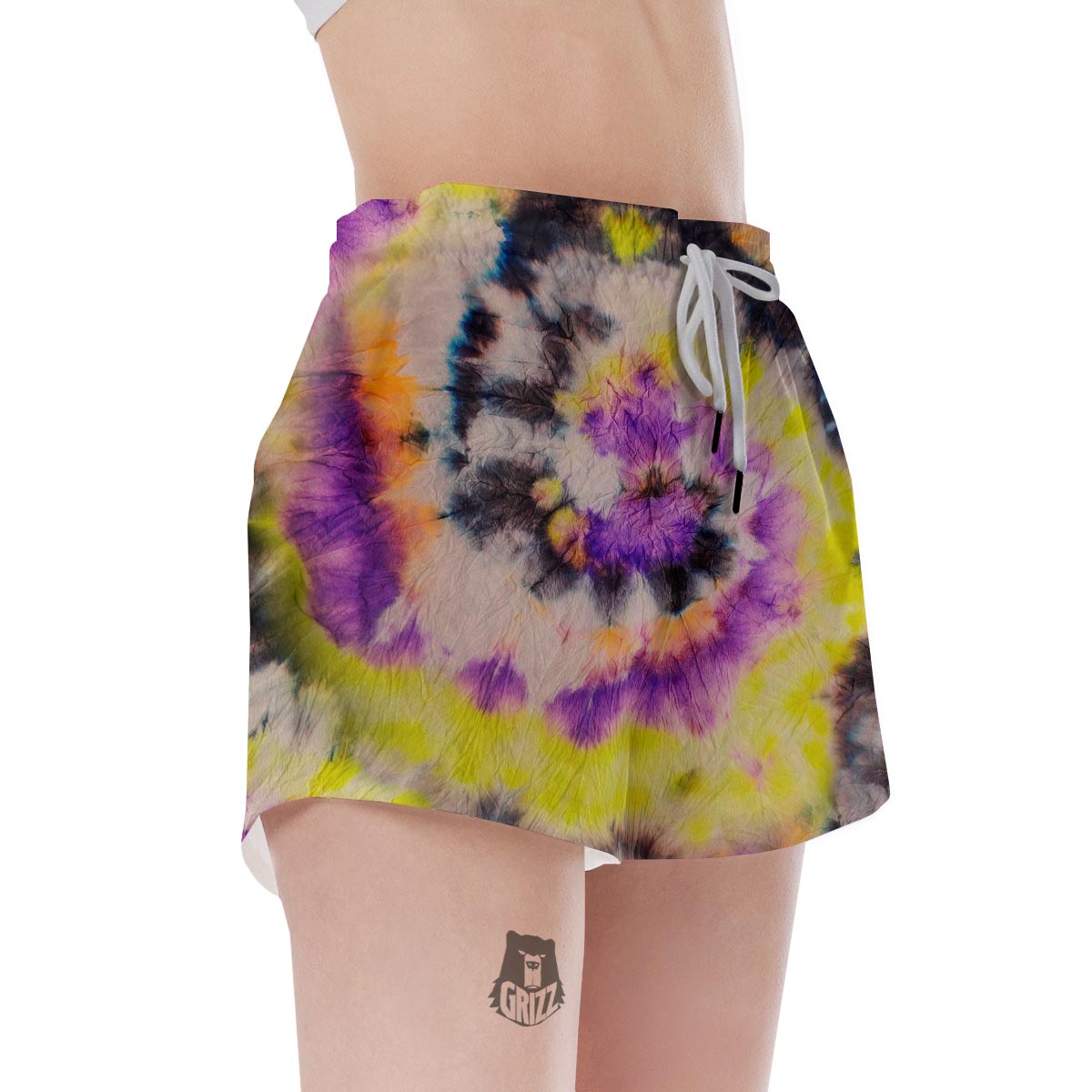 Spiral Hippie Tie Dye Women's Shorts-grizzshop