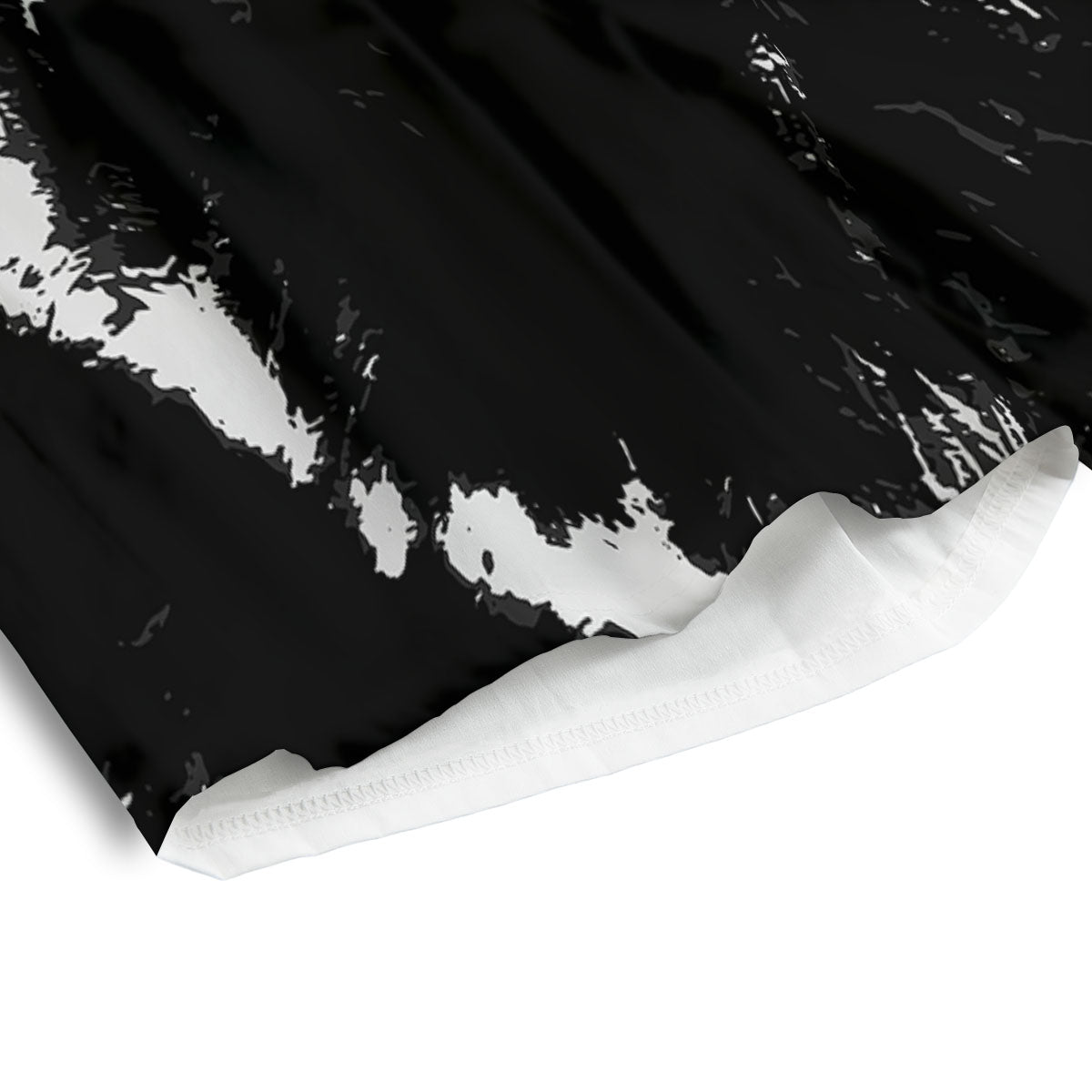 Spiral Tie Dye Black Backed Print Men's Athletic Shorts