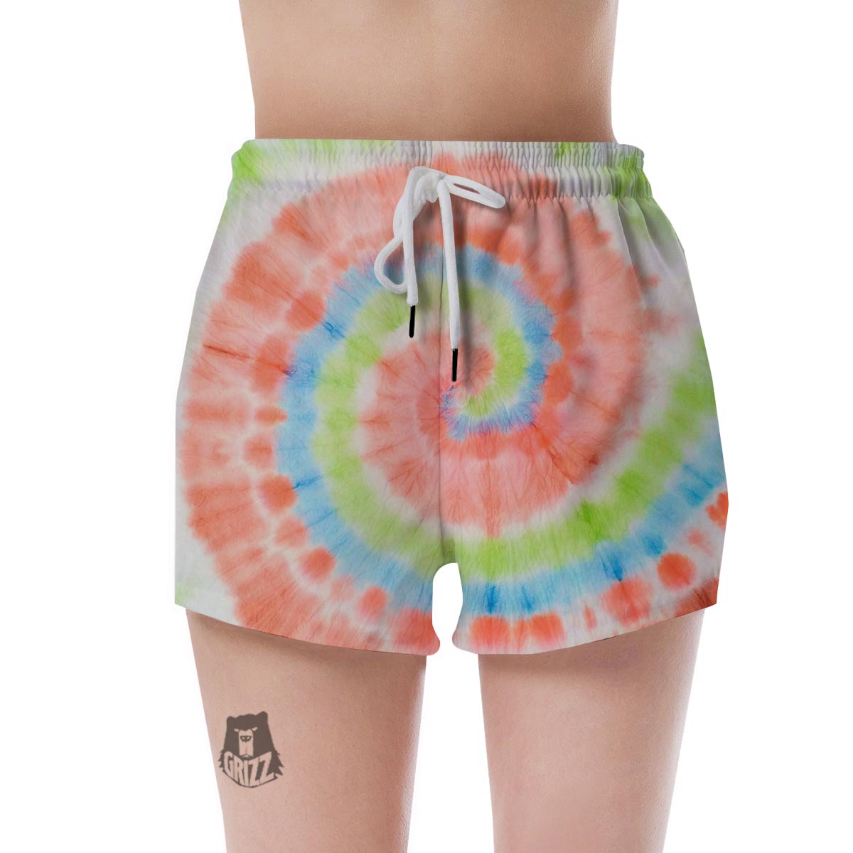 Spiral Tie Dye Women's Shorts-grizzshop