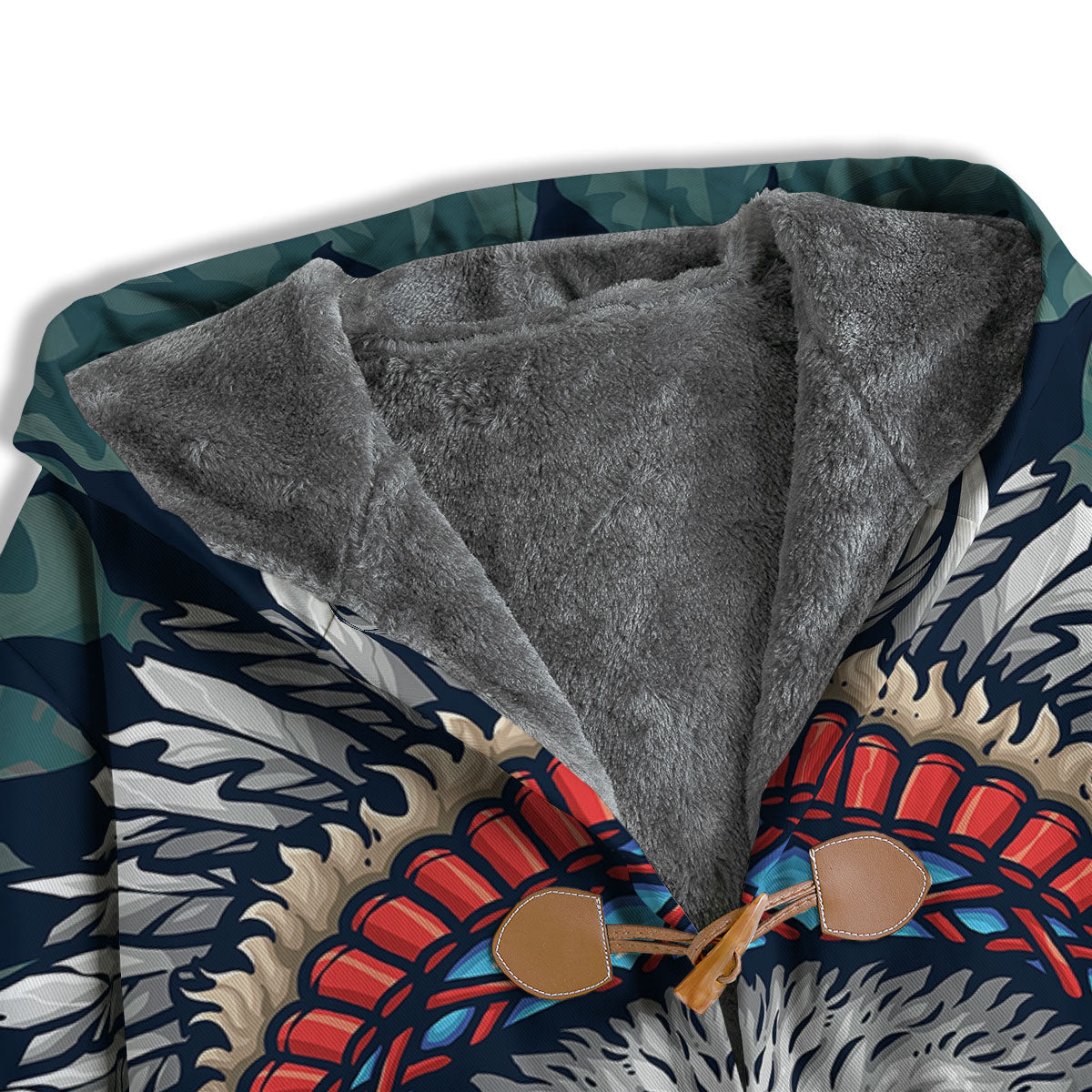 Spirit Animal Native American Wolf Print Men's Windbreaker Jacket-grizzshop