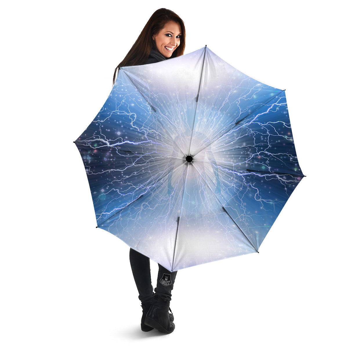 Spirit Blue Abstract Print Umbrella-grizzshop