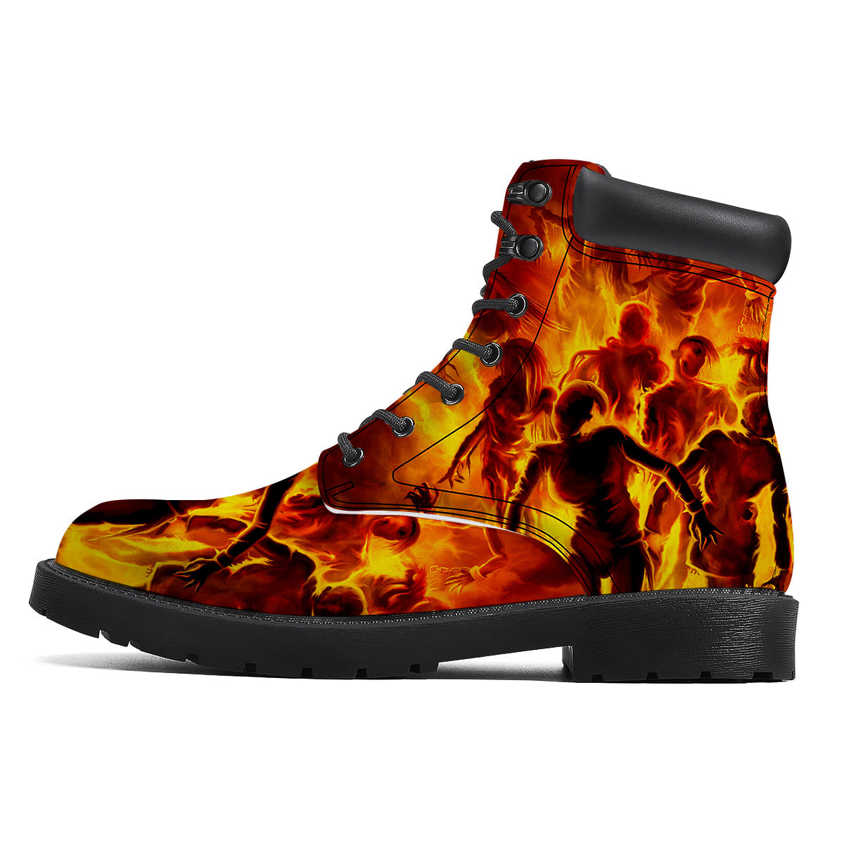 Spirit In Fire Hell Print Boots-grizzshop