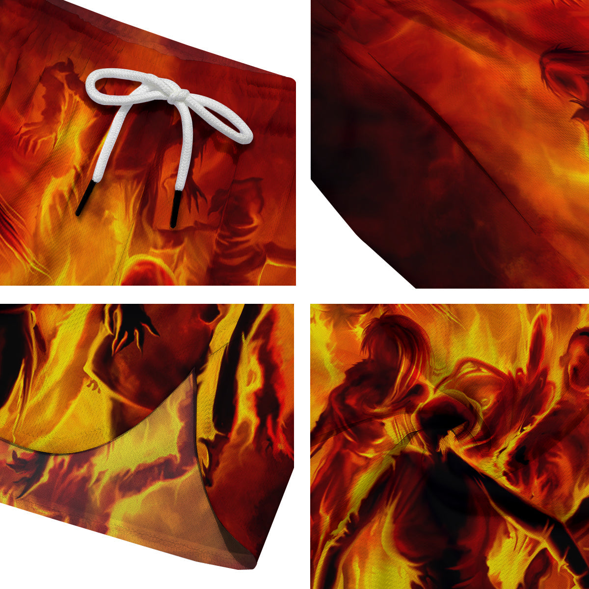 Spirit In Fire Hell Print Men's Running Shorts-grizzshop