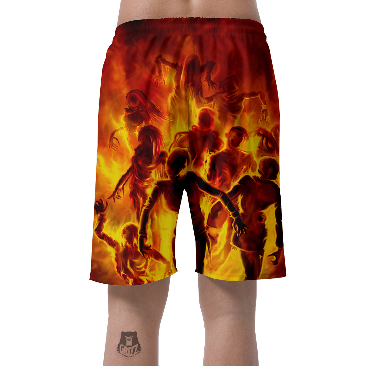Spirit In Fire Hell Print Men's Shorts-grizzshop