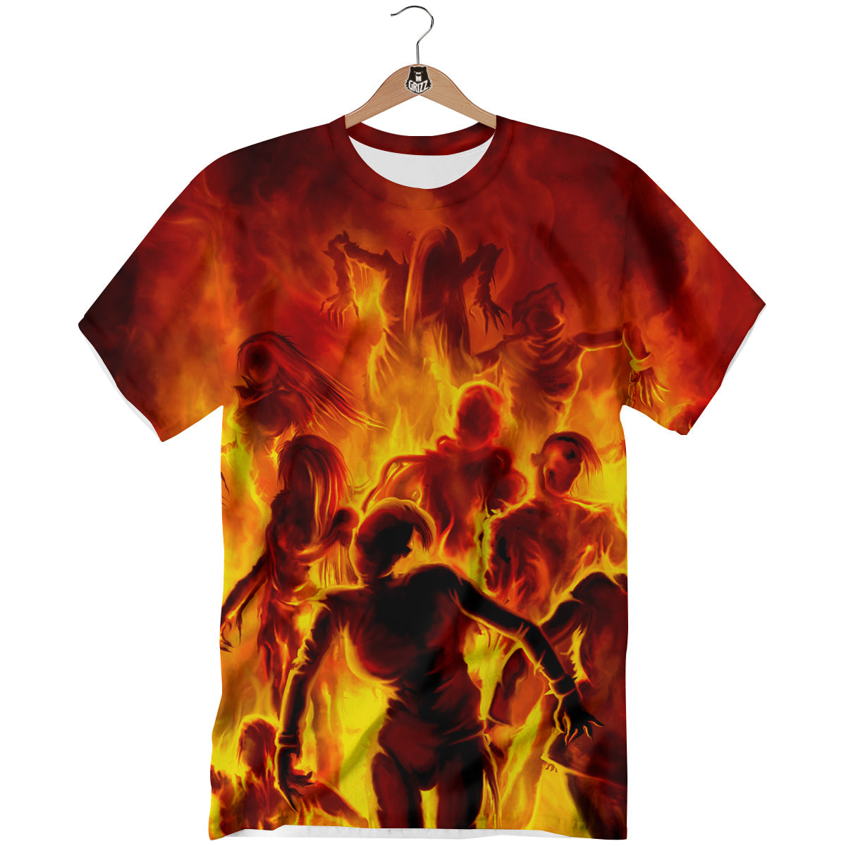 Spirit In Fire Hell Print T-Shirt-grizzshop