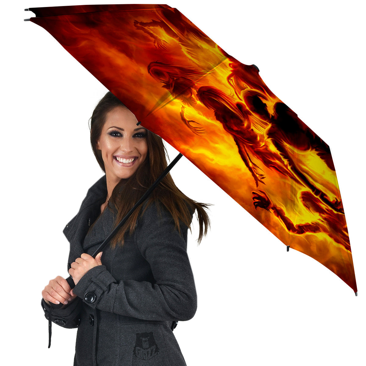 Spirit In Fire Hell Print Umbrella-grizzshop