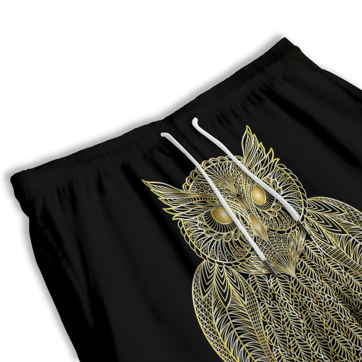 Striped Hibiscus And Pineapple Print Men's Athletic Shorts